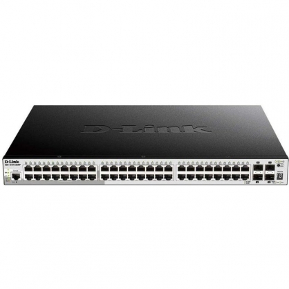 D-Link DGS-1510-52XMP Managed Switch 48 Gigabit PoE + Ports 4 10G SFP + Ports