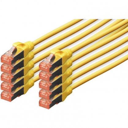 Digitus Cable de Red S-FTP Cat. 6 LSZH 0.5m Amarillo 10 Unidades