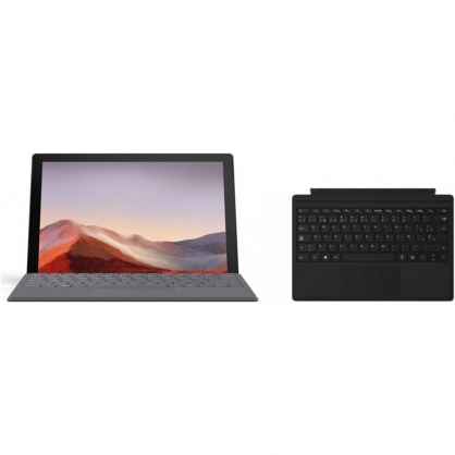 Microsoft Surface Pro 7 Intel Core i5-1035G4 / 8GB / 256GB SSD / 12.3 & quot; Platinum + Surface Pro Cover Case with Black Keyboard